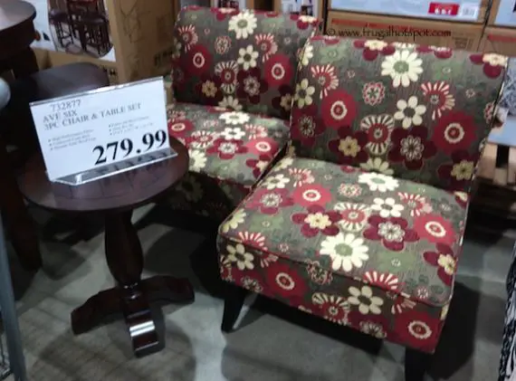 Avenue Six 3-Pc Chair & Accent Table Set Costco