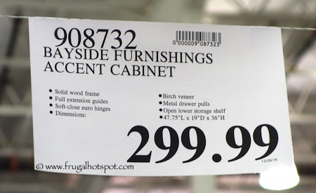 Bayside Furnishings Accent Cabinet Costco Price