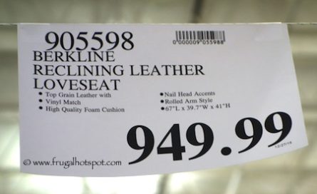 Berkline Reclining Leather Loveseat Costco Price