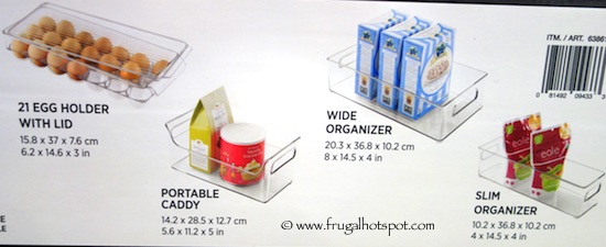 InterDesign 4-Pc Storage Fridge and Freezer Binz Costco