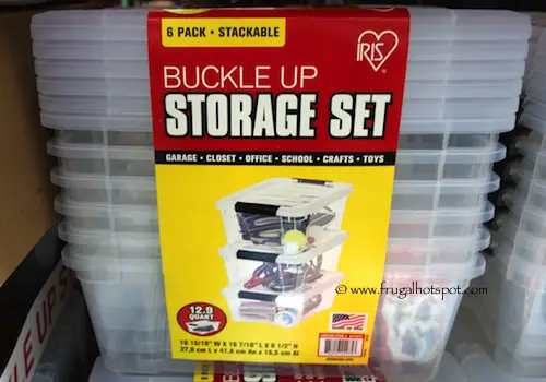 Iris Buckle Up Storage Set 12.9 Quart 6-Pack Costco