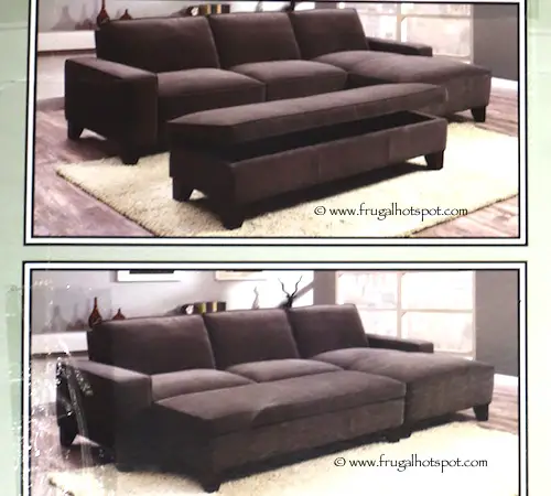 Chaise Sofa with Storage Ottoman Costco