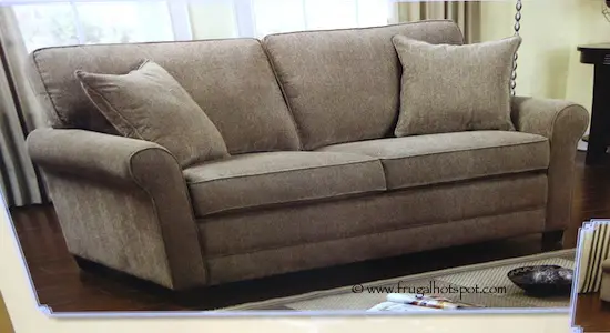 Chenille Fabric Sofa with Queen Sleeper Costco