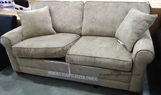 Chenille Fabric Sofa with Queen Sleeper Costco