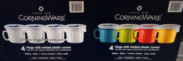 Corningware 4-Piece Pop-In Mugs with Lids Costco