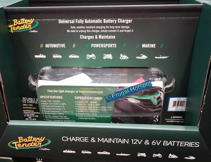 Deltran Battery Tender 4.5 Amp Battery Charger and Maintainer | specs | Costco