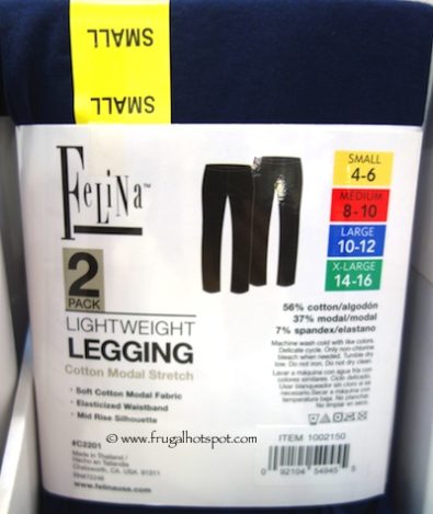 Felina 2-Pack Lightweight Cotton Legging Costco