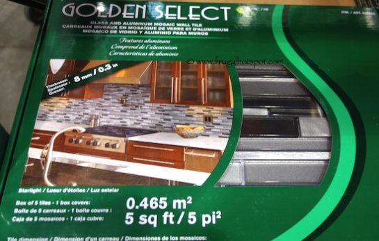 Golden Select 'Starlight' Glass and Aluminum Mosaic Wall Tile (5 Square Feet) Costco
