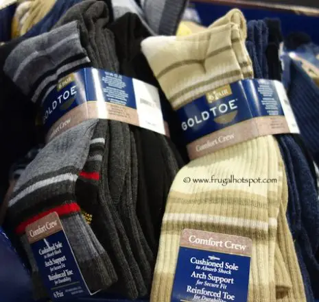 GOLDTOE Men's Comfort Crew Socks 6-Pair Costco