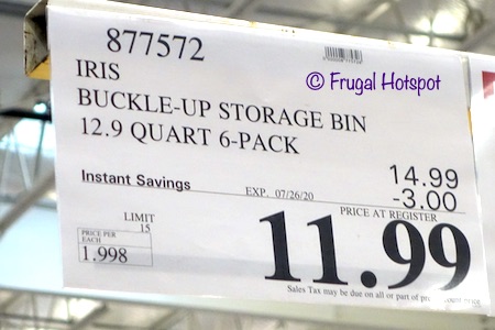 Iris Buckle Up Storage Set 12.9 Qt Costco Sale Price
