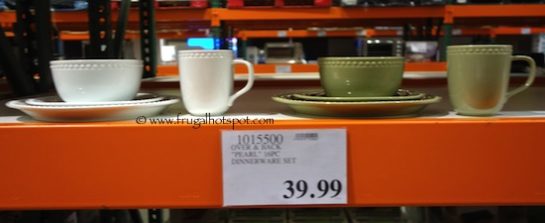 Over and Back Pearls 16-Piece Porcelain Dinnerware Set Costco Price