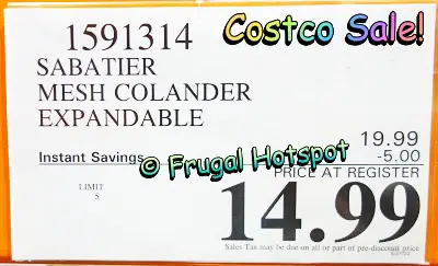 Sabatier Expandable Colander | Costco Sale Price
