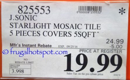 Golden Select 'Starlight' Glass and Aluminum Mosaic Wall Tile (5 Square Feet) Costco Price | Frugal Hotspot