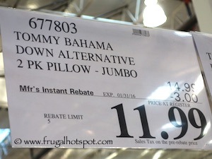 tommy bahama jumbo pillow