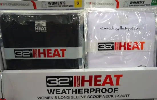 Weatherproof 32 Degrees Heat Women's Long Sleeve Scoop Neck Thermal T-Shirt Costco
