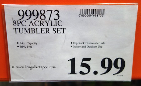 8-Piece Acrylic Tumbler Set Costco price Frugal Hotspot
