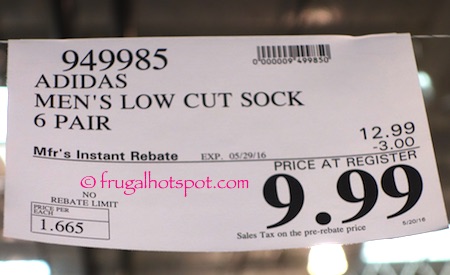 Adidas Men's Climalite Low Cut Socks 6-Pair Costco Price | Frugal Hotspot