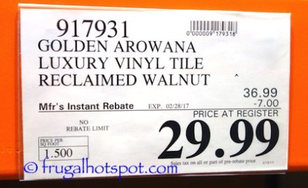 Golden Arowana Reclaimed Walnut Luxury Vinyl Plank Floor Tile Costco Sale Price