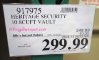 Heritage Security 10.8 Cu. Ft. Vault Costco Price | Frugal Hotspot
