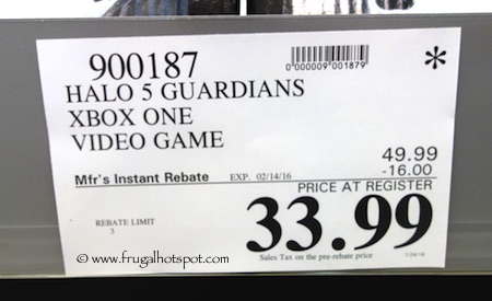 Halo 5 Guardians Xbox One Video Game Costco Price