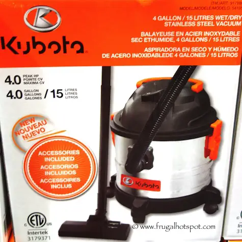 Kubota 4-Gallon Stainless Steel Wet/Dry Vacuum Costco