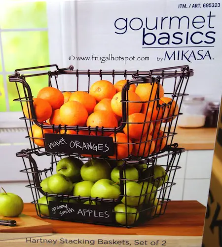 Gourmet Basics by Mikasa Hartney Stacking Baskets 2-Pk Costco