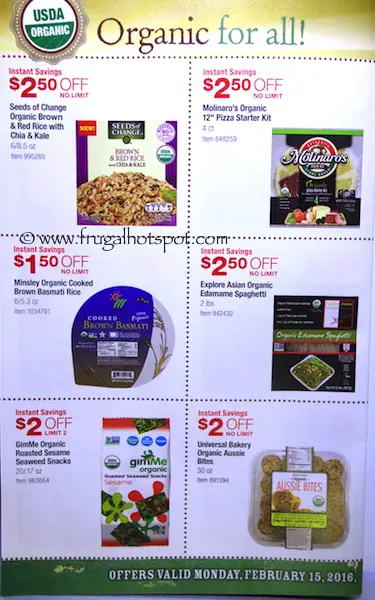 Costco ORGANIC Coupon Book: February 15, 2016 - March 13, 2016. Frugal Hotspot. Page 3