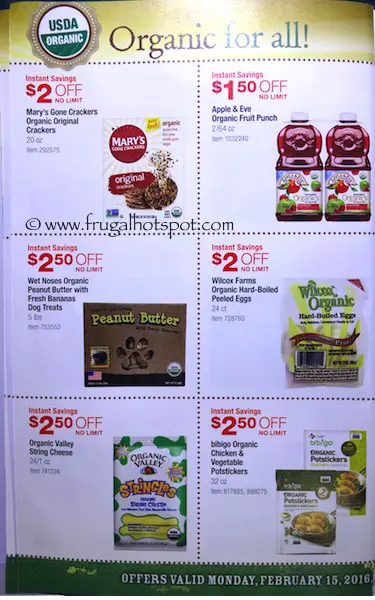 Costco ORGANIC Coupon Book: February 15, 2016 - March 13, 2016. Frugal Hotspot. Page 5