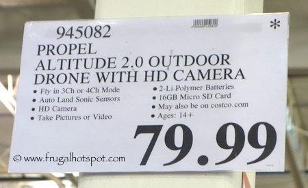 Propel Altitude 2.0 Outdoor Drone with HD Camera Costco Price| Frugal Hotspot