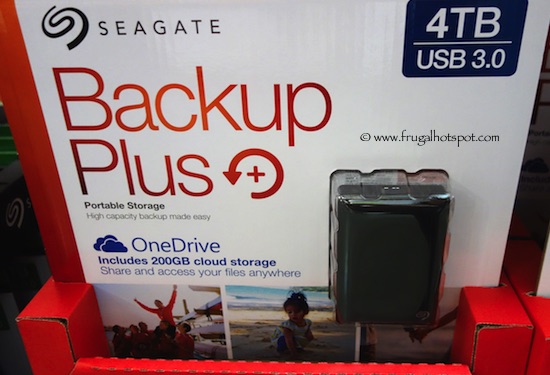Seagate Backup Plus 4TB Portable Hard Drive Costco