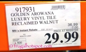 Golden Arowana Reclaimed Walnut Luxury Vinyl Plank Floor Tile Costco Sale Price