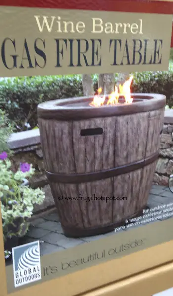 Global Outdoors 27” Wine Barrel Gas Fire Table Costco