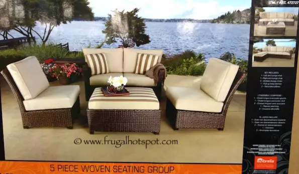 5-Piece Modular Woven Seating Group Costco