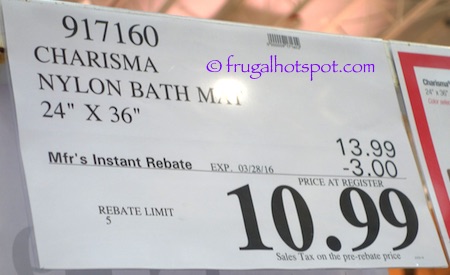 Charisma Nylon Bath Mat Costco Price | Frugal Hotspot