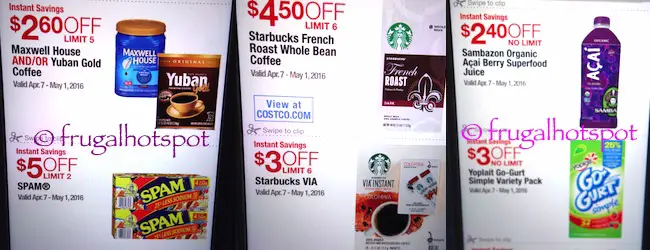 Costco Coupon Book: April 7, 2016 - May 1, 2016. Prices Listed. | Frugal Hotspot P. 19