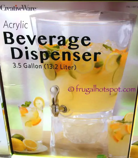 CreativeWare Acrylic Beverage Dispenser Costco | Frugal Hotspot