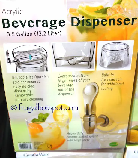 CreativeWare Acrylic Beverage Dispenser Costco | Frugal Hotspot