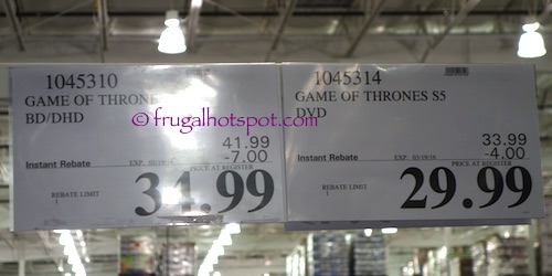 Game of Thrones Season 5 Costco Price | Frugal Hotspot