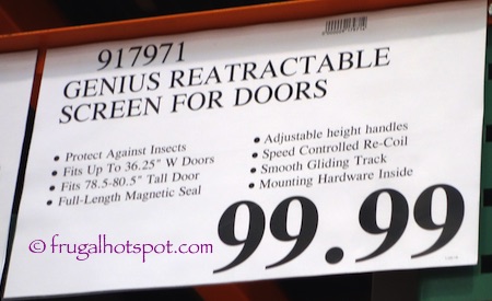 Genius Retractable Screen Door System Costco Price | Frugal Hotspot