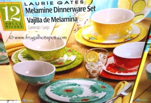 Pandex Laurie Gates 12-Pc Melamine Dinnerware Set Costco | Frugal Hotspot