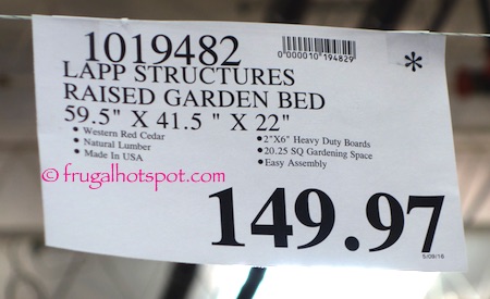 YardCraft by Lapp Structures Raised Garden Bed Costco Price | Frugal Hotspot