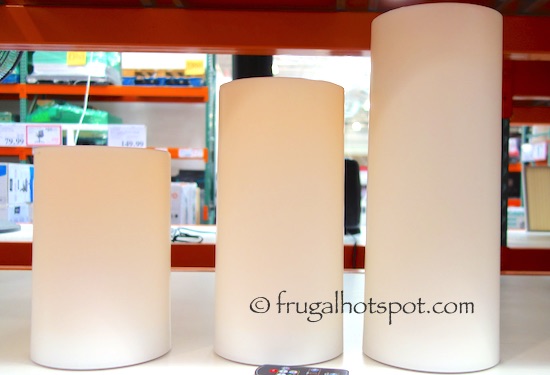 Remote Controlled Premium Outdoor LED Candles 3-Pack Costco | Frugal Hotspot