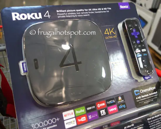 Roku 4 Streaming Player with Enhanced Remote Costco | Frugal Hotspot