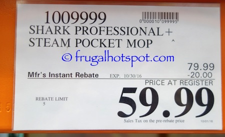 Shark Professional Steam Pocket Mop Costco Price | Frugal Hotspot