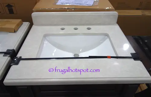 28" Wood Vanity with Single Porcelain Sink Costco | Frugal Hotspot