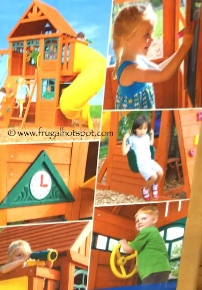 Cedar Summit Solowave Twin Mountain Lodge Cedar Playset Costco | Frugal Hotspot