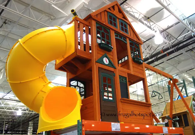 Cedar Summit Solowave Twin Mountain Lodge Cedar Playset Costco | Frugal Hotspot