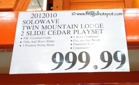 Cedar Summit Solowave Twin Mountain Lodge Cedar Playset Costco Price | Frugal Hotspot