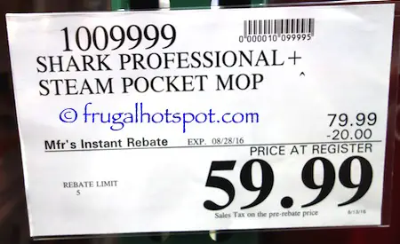 Shark Professional Steam Pocket Mop Costco Price | Frugal Hotspot