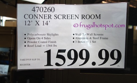 Sunjoy Conner Screen Room 12' x 14' Costco Price | Frugal Hotspot